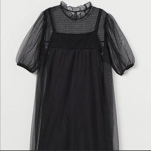 H&M mini mesh dress with attached slip